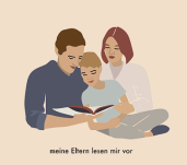 ReadMyBook mode 2: the audio recorded by the parents is played
